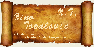 Nino Topalović vizit kartica